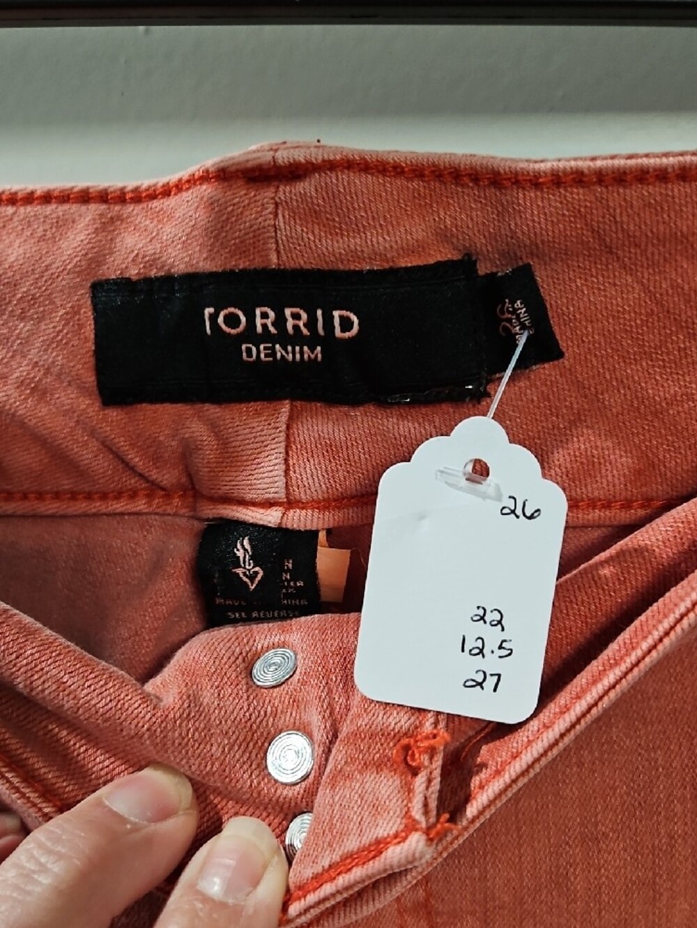 torrid Coral Skinny Jeans - Picture 2 of 3